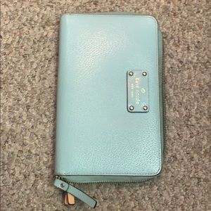 Kate Spade travel wallet light blue
